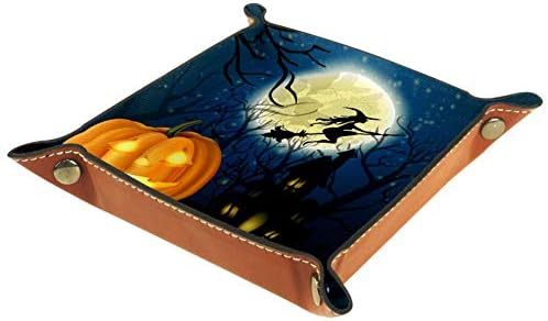 Lyetny Halloween Leteći dvorac Organizovanje za skladištenje ladica Bedde Caddy Desktop ladica Promjena ključeva novčanik kutije za skladištenje ladica za skladištenje ležišta, 20,5x20,5cm