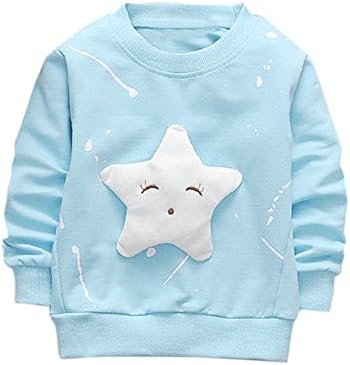 Dječje dječje djece Dječje dječake Jesen zimske odjeće majica s dugim rukavima 0-2 godina, slatka zvjezdana
