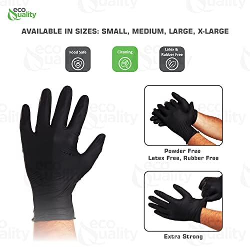 Ekokvalitet za jednokratnu nitrilnu nitrilnu rukavice - teška dužnost, puder, bez lateksa, nesterilni,