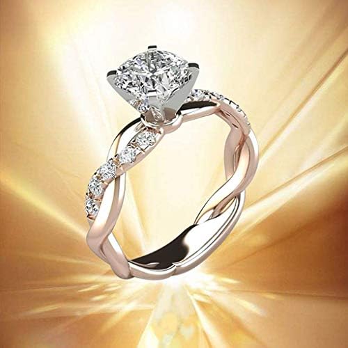 Pinklove ženski dijamantni prstenovi - luksuzni elegancijski modni srebrni i zlatni prsten kristalni