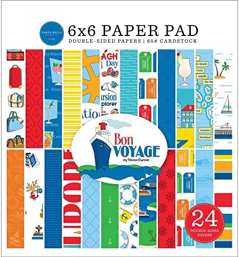 Carta Bella Papir Collection: Bon Voyage 12 x 12 Čvrsti papir + Bon Voyage 6 x 6 dvostrani paket papira