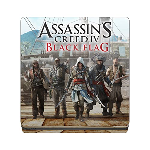 Dizajn kućišta za glavu zvanično licencirani Assassin's Creed Group Key Art grafika crne zastave mat Vinilna naljepnica Gaming skin decal Cover kompatibilan sa Sony PlayStation 4 PS4 tanka konzola