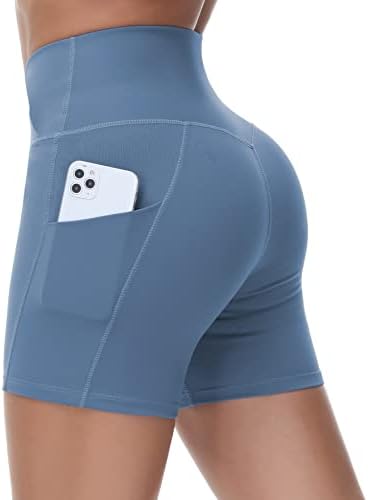 Ženski križni struk kratke hlače Tummy Control Spandex Atletski biciklističke gaćice sa dubokim džepovima