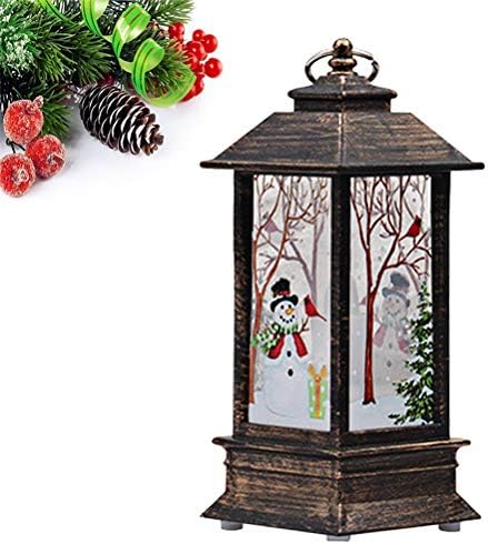 GALPADA Božić svijeća fenjer na baterije LED lampa dekorativni stol ukras Božić dekoracije