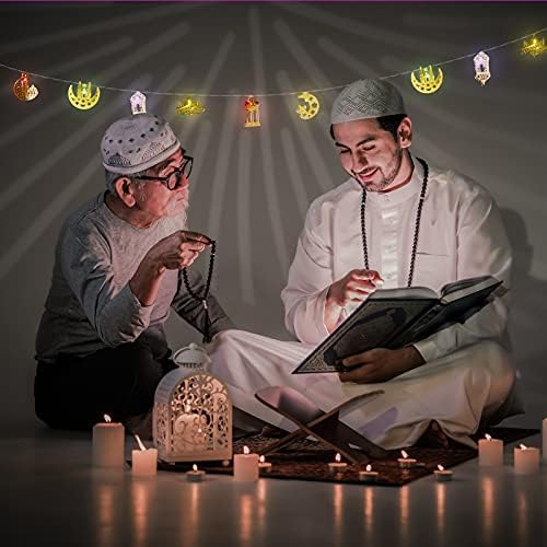 ELCOHO 9.8 noge 20 Ramazan Mubarak svjetla LED Ramadan Eid niz svjetlo Mubarak Islam dekorativni za Unutarnji Vanjski Dom Vrt Patio dekor ¡