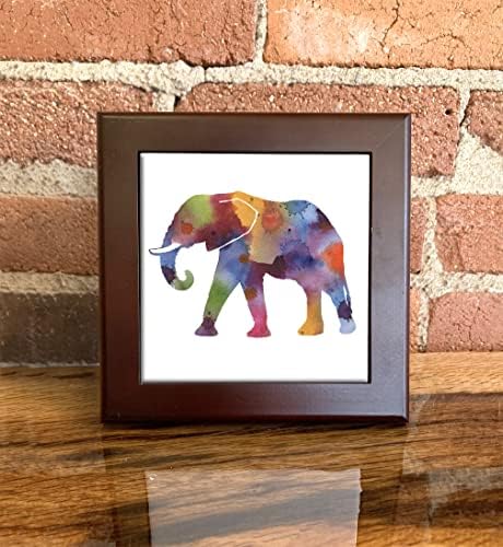 Elephant Apstraktna Akvarelna Umjetnost Dekorativna Pločica