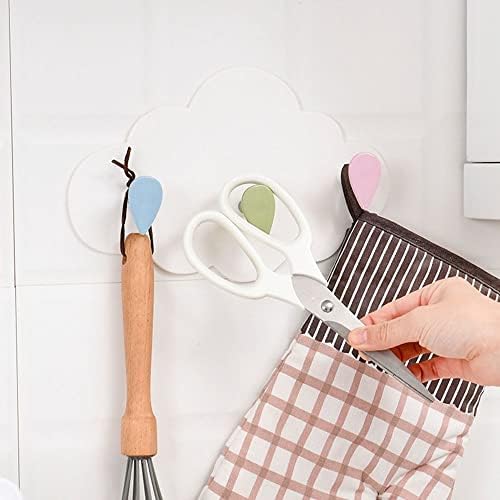 ChxIHome Cloud Oblik tri zidne kuke, DIY plastične vješalice ljepljive kuke, viseći nosač ručnika za ručnik, nosači na zidu