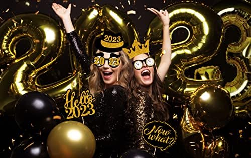 27 kom New Years Eve Photo Booth Props-2023 Photo Booth Props, New Years Eve potrepštine 2023, Happy New Year