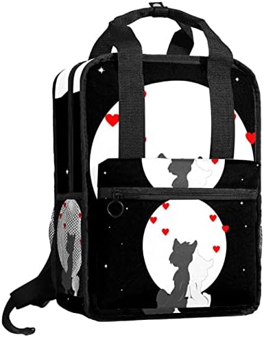 Tbouobt putni ruksak lagani laptop casual ruksak za žene muškarce, maca par punog mjeseca