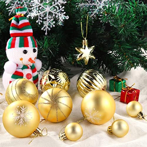 60mm Božić Ball Ornamenti, 42 kom delikatna slika svjetlucave kugle za Božićnu zabavu dekoracija