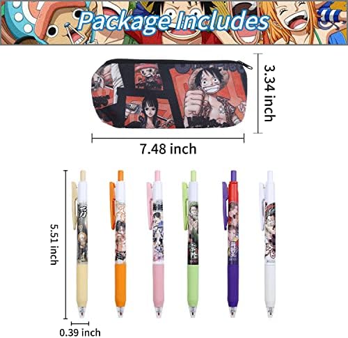 G-Ahora 6pcs One anime komad olovke za povlačenje gel luffy zoro helikopter Trafalgar Nami Sanji Robin