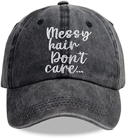 Neuredna kosa ne zanimaju šešir za žene, podesivi isprareni pamuk izvezeni vrući zbrka mama bejzbol kapa