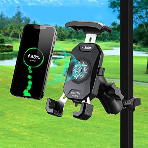 Roykaw Golf Cart Holder telefon sa 15W bežičnim i tipom C 20W Brzi punjač za iPhone / Galaxy / Google