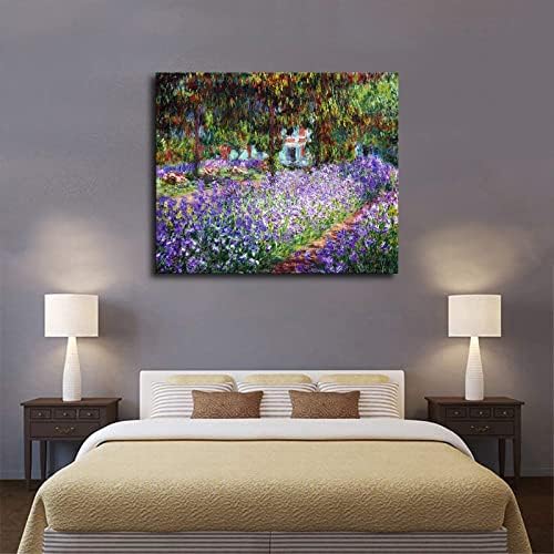 Irises In Monet's Garden Canvas Art Print by ClaudePoster canvas Wall Art Painting Mural moderna kućna spavaća soba dnevni boravak uređenje doma