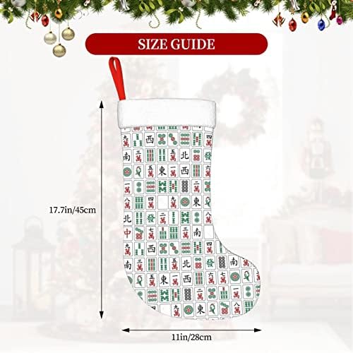 Yuyuy Mahjong Božićne čarape za odmor Kamin Vješanje čarapa 18 inča