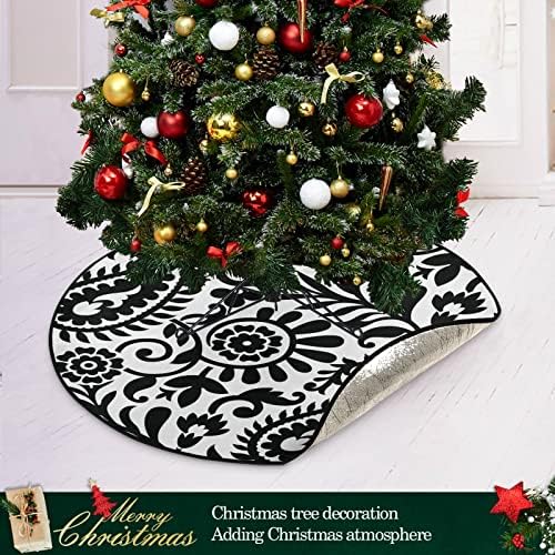 Xigua božićne stablo stalak za trčanje crno-bijelo uzorak rublje rublje za Xmas Decor Festive Holiday Dekoracija, promjera 28,3 inča