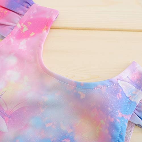 Ljetni leptir Print kupaći kostim za dijete Dječji djevojčice Jednodijelno kupaće kostime Dječja ruff bahu