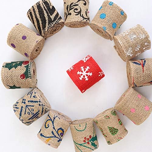 Amosfun 2kom dit vjenčanje Božić dekorativna Burlap ručno rađena posteljina Burlap Craft poklon DIY