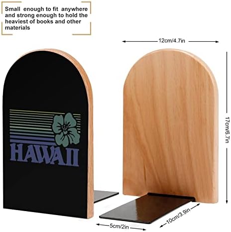 Havaji veliki drveni držači za knjige Moderna dekorativna polica za knjige stoper stol držači polica Set od 2