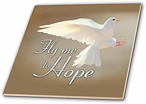 3drose slika riječi Fly Me To Hope With Dove Picture-Tiles
