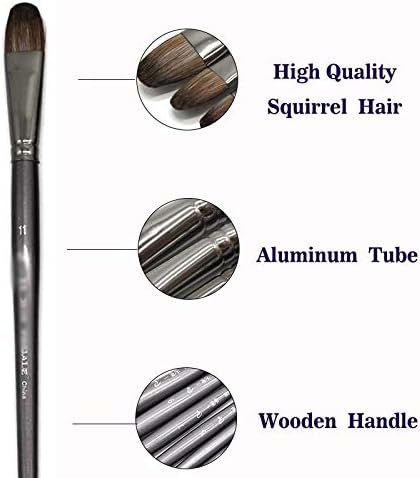MJWDP 6 kom / Set profesionalni alat četka za farbanje ulja za kosu četkica za crtanje Filbert olovka