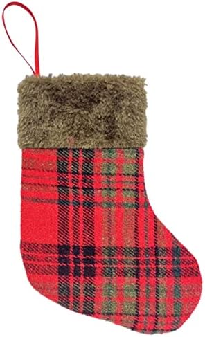 Božićni čarapa 3.74 * 7.28INCH Xmas Čarapa Super Soft Plish Classic Viseći čarape sa porodičnim prazničnim Xmas Dekoracijama za zabavu Velika lopta sa kompatibilnim sa motorom