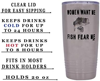 Rogue River Tactical Funny Ribolov 20 oz. Putni šalica šalice sa reznim vakuumom izolirane vruće ili hladne ribe strahuju mi ​​ribolov