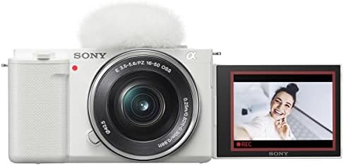 Sony ZV-E10 kamera bez ogledala sa objektivom 16-50mm, bijela sa E 55-210mm F/4.5-6.3 OSS E-Mount objektivom, paket sa PC Foto & amp; paket za uređivanje videa, 32GB SD memorijska kartica, torba, komplet dodatne opreme