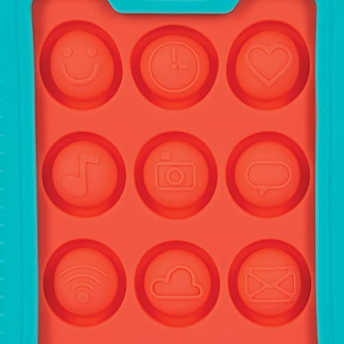 Nuby Baby Teething Toy-BPA besplatno-3 + mjeseci - Giggle bajtovi senzorni Popper mobilni telefon-Aqua
