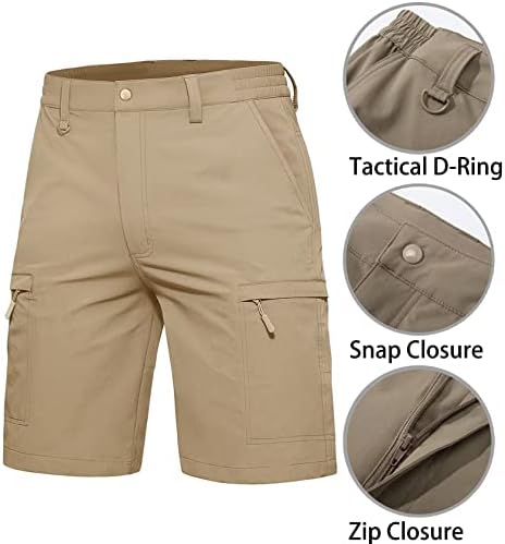 Tkaći za muške tacvasena Lagane kratke hlače za suhom suhom sa 5 džepova za planinarenje za golf ribolov kampiranje