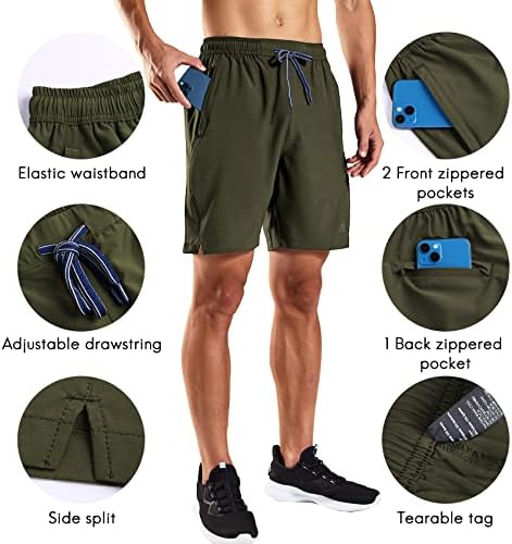 Haimont 7-inčni šorc za trčanje za muškarce Dry Fit lagani Atletski Gym aktivni šorc sa džepovima