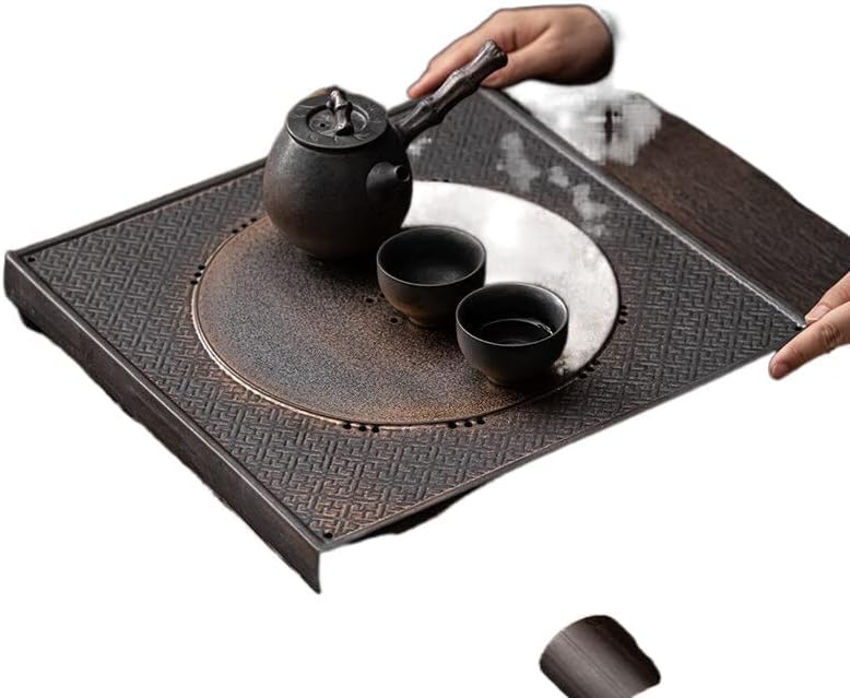 Retro kreativna keramička čaj pejt antikne pozlaćene kamene posuđe dvostruko-namjena kvadratna čaj za