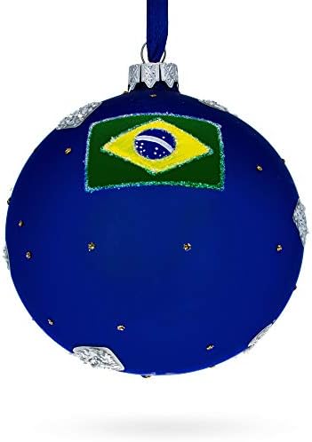 Hrist Otkupitelj, Rio de Janeiro, Brazil Glass Ball Božić Ornament 4 inča