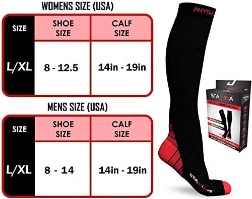 Physix Gear Sport 3 para čarapa za kompresiju za muškarce i žene u L-XL veličini