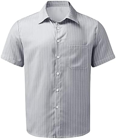 DGHM-JLMY muške majice s kratkim rukavima kratkih rukava Casual Striped Ljetni plažni majica Posteljina