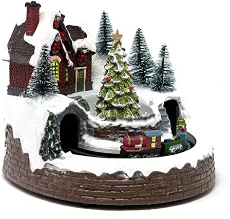 Allgala Crafted Polyresin Božićna kuća Kolekcionalna figurica sa USB-om i baterijom Dvostruki izvor