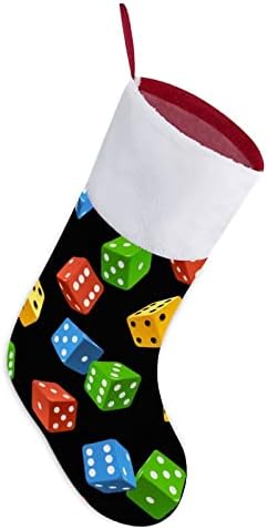 Smjerni kockice personalizirani božićni čarapa Početna Xmas Tree Kamin Viseći ukrasi