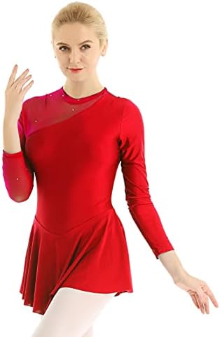 Yuumin ženski dugi rukavi figura za klizanje Klizača Lyrica Dance Haljina Balet Leotard Dancewear