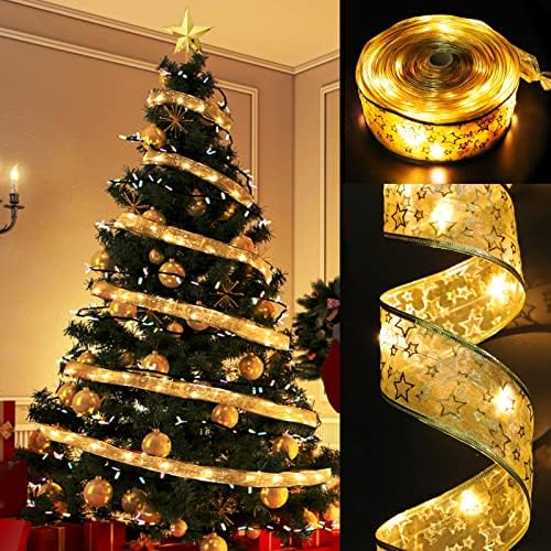 TURNMEON [ Timer & daljinsko upravljanje ] Extra Long 40 Ft 120 LED Božićna traka svjetla dekoracije, 8 modovi traka Božić Fairy žičana svjetla na baterije božićno drvo dekor zatvoreni dom