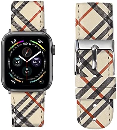 Dizajnerski opseg kompatibilan sa Apple Watch Band 38mm 40mm 41mm / 42mm 44mm 45mm Muškarci i žene, luksuzne prave prave zamenske trake za narukvice za IWATCH Apple Watch Series 7 / 6/5/4/3/2 / 1 / SE