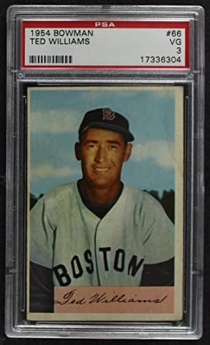 1954 Bowman # 66 Ted Ted Williams Boston Red Sox PSA PSA 3.00 Red Sox