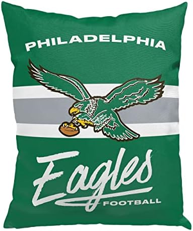 Northwest Official NFL Philadelphia Eagles nostalgični ponosni ukrasni jastuk, boje tima, 15x 12