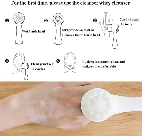 Četkica za lice-ručna četka za čišćenje lica i dvostruka četka za čišćenje pora, pogodna za sve tipove kože