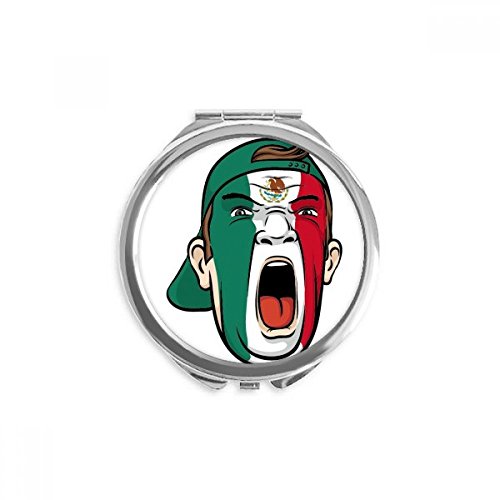 Meksiko Zastava Makeup Glava Screang Kapa Ručno Kompaktno Ogledalo Okruglo Prijenosno Džepno Staklo