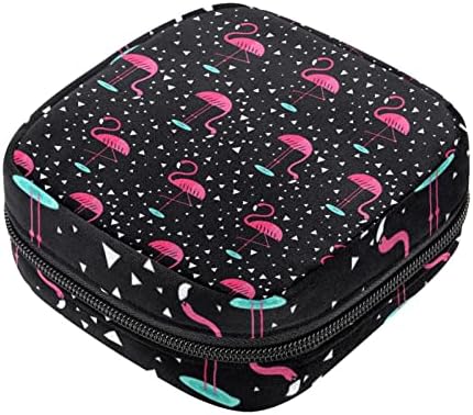 Pink Flamingo triangle pattern torba za šminkanje, kozmetička torba, prenosiva toaletna torba za žene i djevojčice