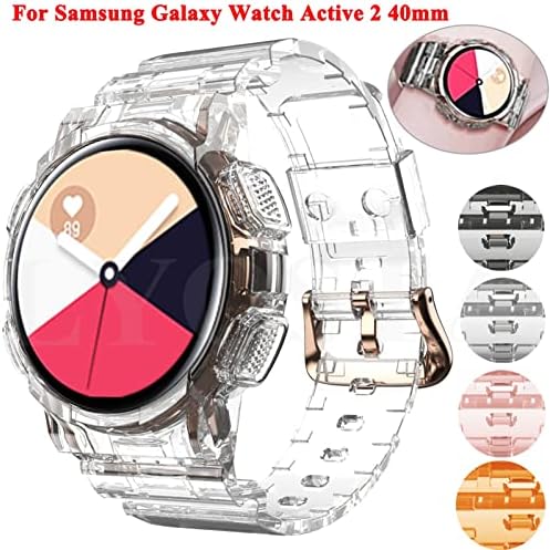 Kossma TPU Watchband + futrola za Samsung Galaxy Active 2 40mm Sportske remene Transparentni puni poklopac COREA Gledajte Active2 narukvica