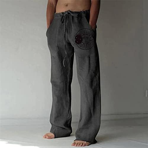 Miashui Boy kliznut muške casual hlače Loose pamučne muške joge hlače široke pantalone za noge