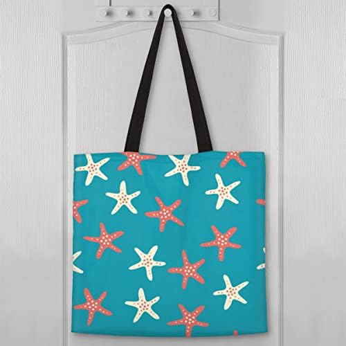 Pozadina zvijezde plave platnene tote torba za višestruku torbu za ponovnu upotrebu Djevojke teška kupovina