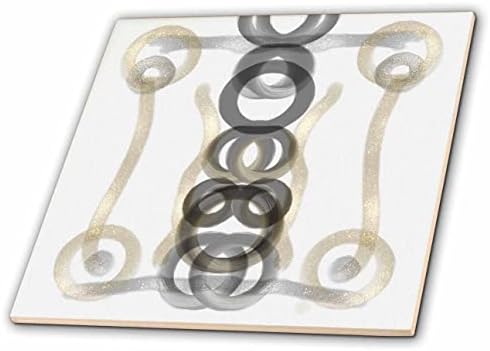 3drose slika metalik zlatnih i sivih krugova na bijeloj slici-pločice