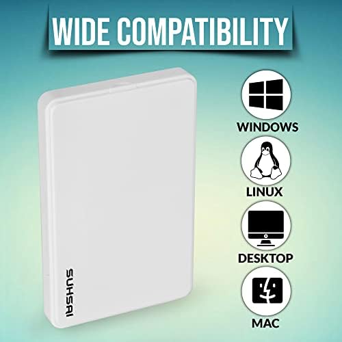 SUHSAI 500GB eksterni Hard disk USB 2.0 Ultra Slim & amp ;kompaktan prijenosni Pohrana Extended Data Backup harddrive džepna veličina USB disk 2.5 HDD za PC Laptop Mac Chromebook Desktop